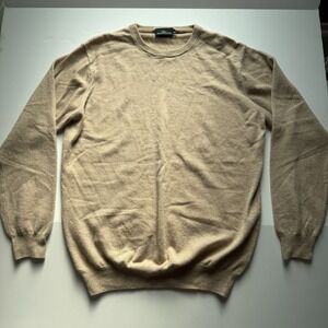 Rodd & Gunn Brown Tan Beige Cashmere Merino Wool‎ Pullover Sweater Mens Size 2XL